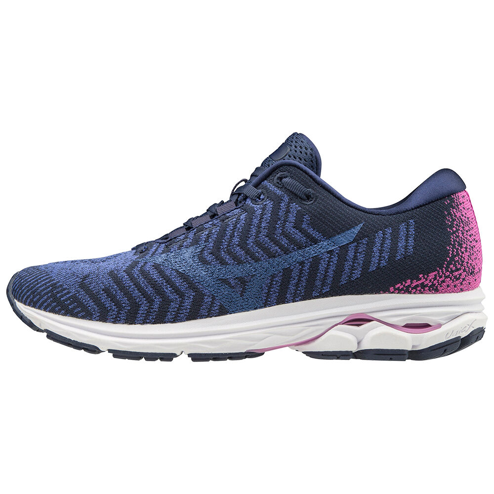 Scarpe Running Mizuno WAVE RIDER WAVEKNIT3 Donna - Blu/Rosa - 90427-TLHI